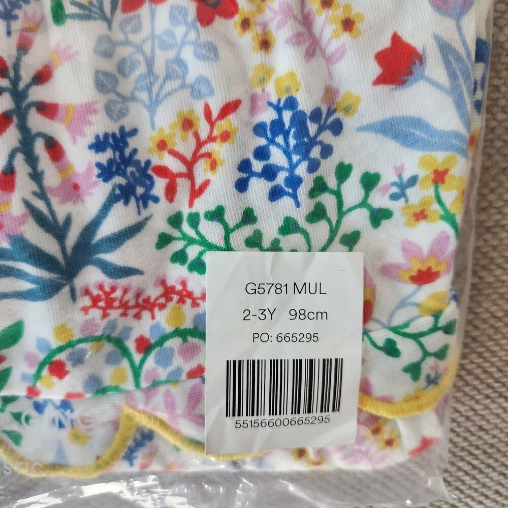 Mini Boden Girls 2-3Y Floral White Scallop Tiered Sundress NWT - Picture 6 of 9